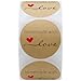 Hybsk Kraft Homemade with Love Stickers 1.5