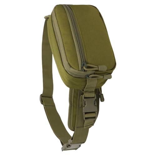 Riñonera marcial verde militar con correa ajustable para cadera 3