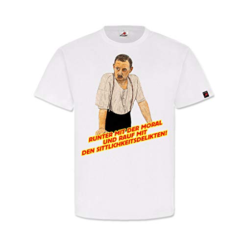 Alfred Tetzlaff T-shirt humour blanc taille Small, le cadeau parfait pour cinéphile