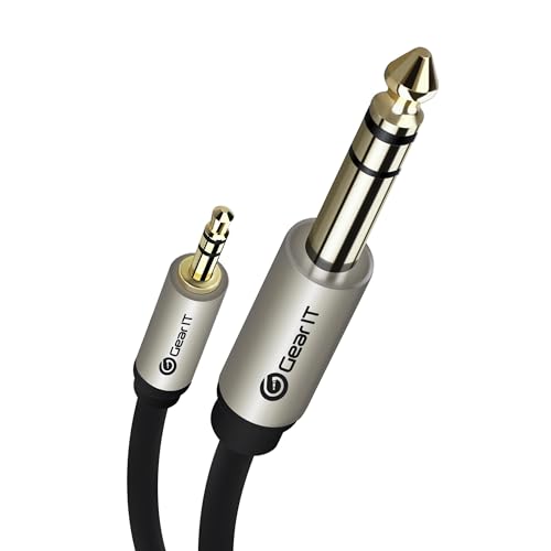 Câble 3.5 mm vers 6.35 mm GearIT pour brancher votre téléphone sur l'ampli du salon