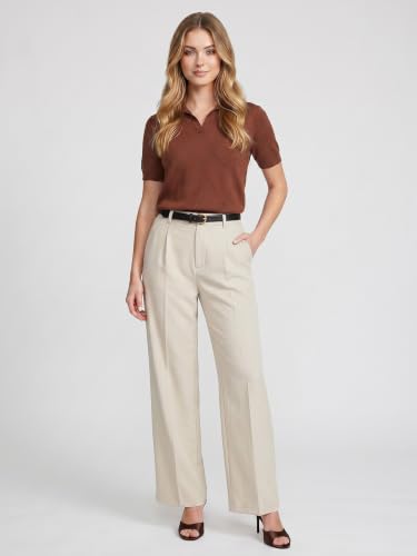 Image of JUNEBERRY Women's Flatknit Solid Half Sleeve Polo T-Shirt with Collared Neck, Casual Style for Office, Travel, (Sizes S to 2XL)