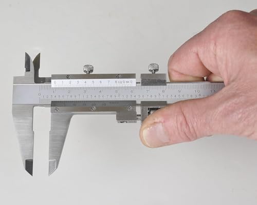 Image of Vernier Caliper 0-150mm / 6 Inch Precision Measuring Tool, Stainless Steel Manual Caliper with Dual Scale (Metric & Inch), Inside Outside Depth Step Gauge (MN-150)