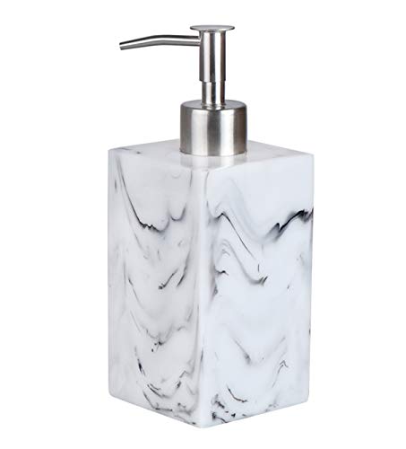 SELLONWANELO White Hand Soap Dispenser Holder with Pump Countertop Lotion Bottle Bathroom Kitchen Accessories