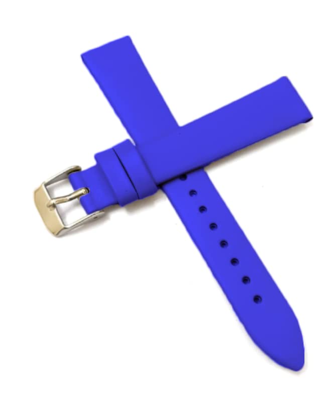 SBWC Royal Blue Leather Strap 18mm Genuine Leather Royal Blue Strap Silver Buckle Clasp Watch Band Strap for Men and Women (B0B5F8CYDH) Amazon Price History, Amazon Price Tracker