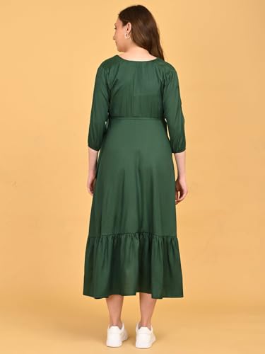 Image of The Mom Store Maternity and Nursing Wrap Dress for New Mom | Pre and Post Pregnancy Wear for Womens | Trendy Stylish Printed Friendly Dresses for Women | Comfortable