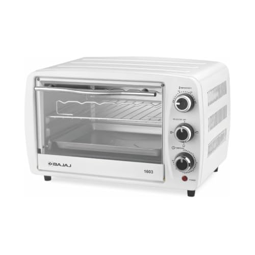 Bajaj 1603 16 Litres Oven Toaster Grill (16L OTG) With Baking & Grilling Accessories| 1200 W | Oven...