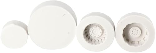 Miniatura 5 de Molde redondo 3D de silicona con forma de rueda de camión para decoración de pasteles, chocolate, dulces, jabón, postre, gelatina, 4 unidades