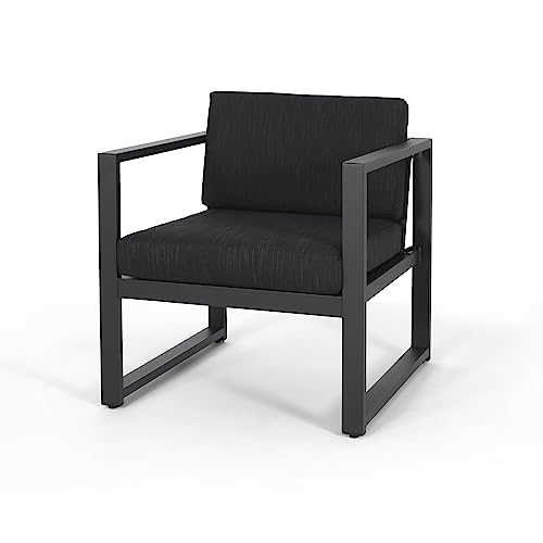 Christopher Knight Home Navan Outdoor 4-Seater Aluminum Chat Set, Silver / Dark Grey Cushions #TOP3