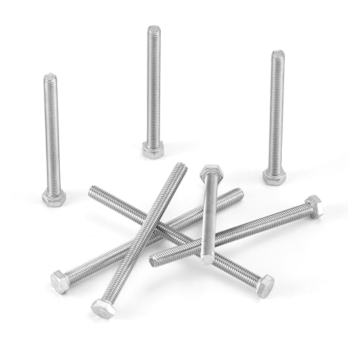 Image of M5 x 60mm 65mm 70mm 75mm 80mm Heavy Duty Hexagon Bolts Hex Head Screws, 304 Stainless Steel, Metric Fully Thread, Machine, Bright Finish, Assortment Kit 25PCS