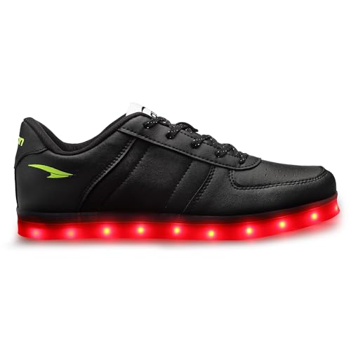 Image of ASIAN Men's Led Light High Glowing Dancing Multicolour Changing White Casual Sneaker Shoes with USB Cable Charging Shoes for Men's & Boy's Disco