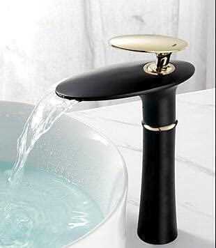 Grifos de cocina, grifos mezcladores for lavabo, grifo blanco latón con agua fría y caliente, cascada, baño, mezclador for, monomando for balcón, lavadero/blanco D corto (