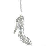 Silbernes Acryl-Weihnachtsbaumschmuck-Set, klar, für Kristall-Anhänger mit Engel-Stern-Formen, moderne Kugeln, für elegante festliche Feiertagsanzeige (D)