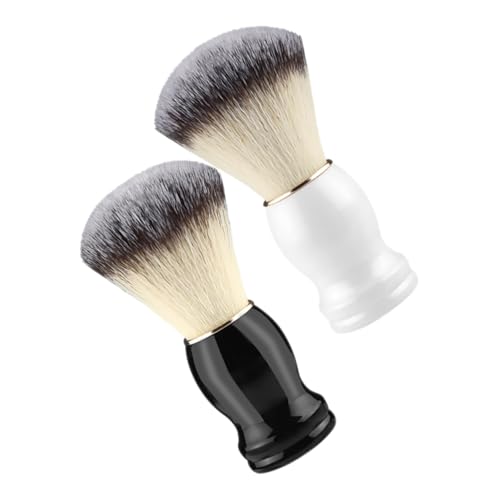 Healeved 2 Brochas De Afeitar Para Hombres Brochas De Afeitar Para Hombres Brocha Para El Pelo Brocha Para Peluquero Con Mango Accesorios De Brocha De Afeitar Para Peluquería
