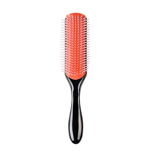 CORSULA Hair Brush for Women Men Curly Wet or Dry Hair Classic Detangling Brushes 9 Row for Natural Thick Hair, Blow Styling Separating, Shaping Defin