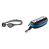 ARENA Cobra Ultra Swipe Gafas de natación, Unisex - Adult, Smoke - Army - Black, One Size + 000001E048-507 Estuche para Gafas de natación, Unisex Adulto, Negro/Blanco, Universal