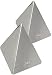 Ateco Large Stainless Steel Pyramid Mold, Set of 2