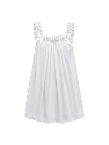 Image of MakeMeChic Women's 2 Piece Lingerie Mesh Cute Valentine Pajama Set Ruffle Bow See Through Vintage Nightgown Sleepwear