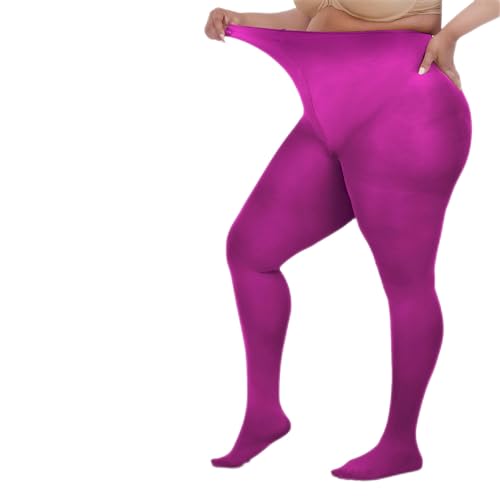 Image of LISSELE Opaque Plus Size Tights for Women - Microfiber, Run Resistant Toe Plus Size Stockings - Footed Tights Pack, 1X-8X