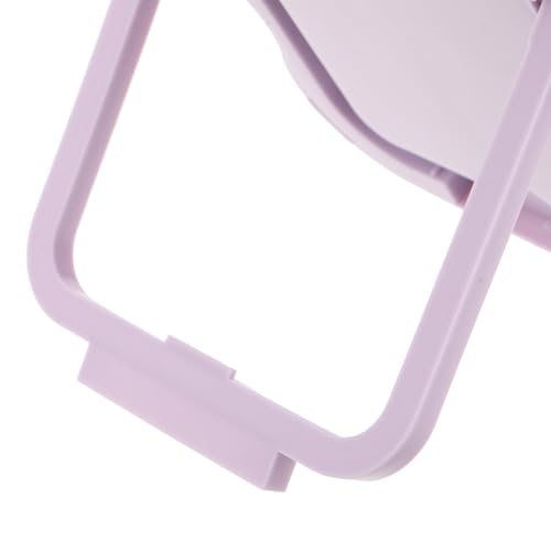 Miroir de maquillage pliable à design ondulé et support de bureau portable - 4