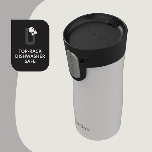 Image of Contigo AUTOSEAL West Loop Vacuum-Insulated Stainless Steel Travel Mug with Easy-Clean Lid, 12oz, Salt Frosted Pearl