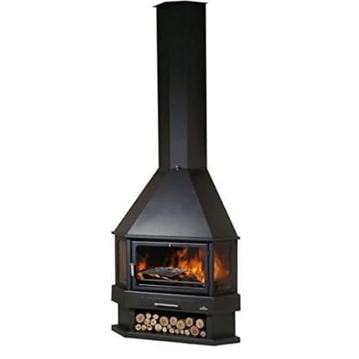 BRICOSOL CHIMENA DE LEÑA METÁLICA DE RINCÓN BRONPI Modelo Lorca-R