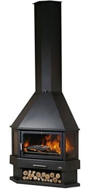 BRICOSOL CHIMENA DE LEÑA METÁLICA DE RINCÓN BRONPI Modelo Lorca-R