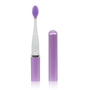 Lip Exfoliator w/AAA Battery (Lavender) – Silicone Lip Brush for Dry, Chapped, & Chafing Lips – Soft Bristle Lip Brush Exfoliating Tool for Smooth, Luscious Lips – Lip Products for Women & Men…