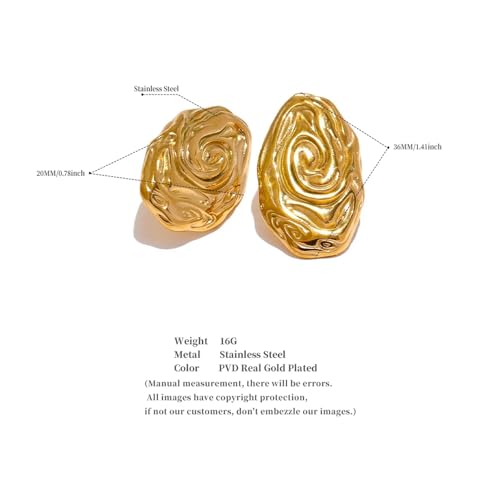 Boucles d'oreilles à rayures dorées bijoux d'oreille géométriques rétro