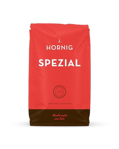 J. Hornig Café en grains, Spécial, 500g de grains entiers, saveur douce, goût chocolaté, pour machines à café automatiques, cafetières filtres et...