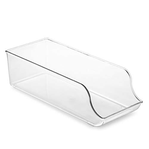 Set Of 6 Refrigerator Organizer Bins - Stackable Fridge Organizers For Freezer, Kitchen, Countertops, Cabinets - Clear Plastic Pantry Storage Racks #TOP6