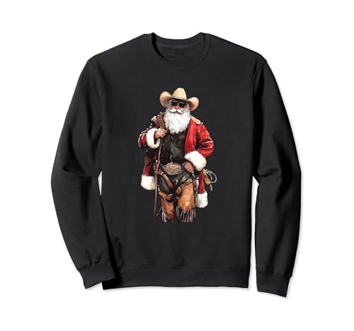 Hola, Santa Rodeo Country Western Cowboy, Feliz Navidad Sudadera