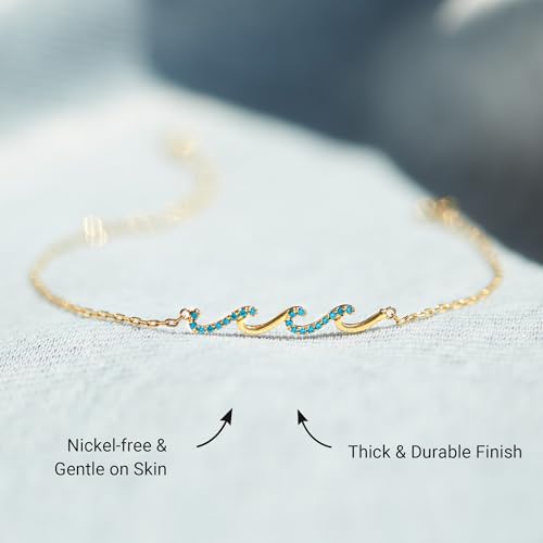 STORYJEWELLERY Sister Birthday Gifts, Sister Bracelet, Sisters Gifts, Big Sis Little Sis Bracelets, Jewelry for Sisters, Wave Bracelet3