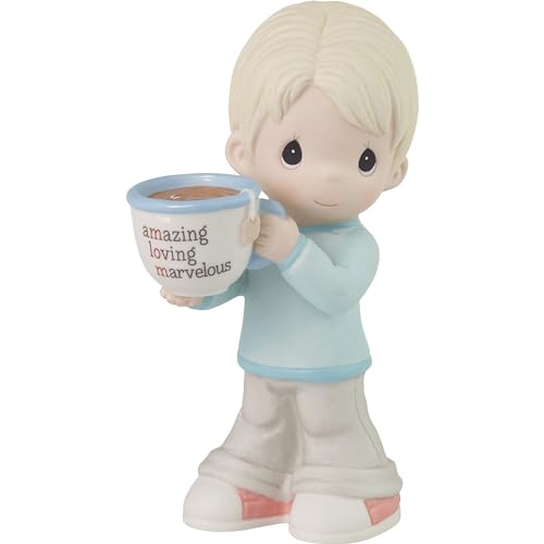Precious Moments 223008 Mom, You’re Amazing Blonde Boy Bisque Porcelain Figurine