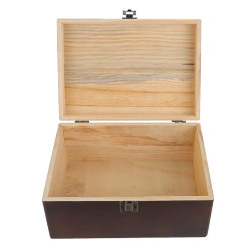 Boîte en bois marron pour ne plus perdre vos bijoux et ranger le bureau à domicile
