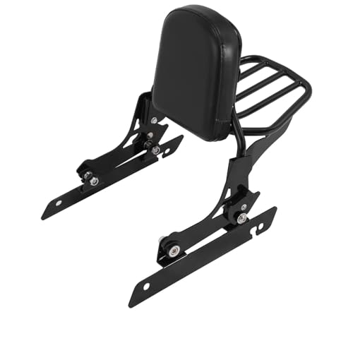 Sissy Bar Harley Dyna : Dossier avec Porte-Bagages Moto Noir pour Street Bob FXDB