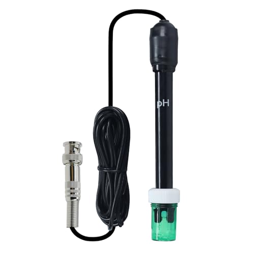 Électrode pH Remplaçable avec Connecteur BNC - Câble Long de 3 mètres - Inclut Poudres d'Étalonnage (4,01, 6,86, 9,18) - Pour pH-mètres, Contrôleurs,...