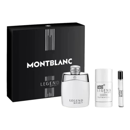Set Montblanc Legend Spirit Men (3 Pc) 3.4 Oz EDT Sp / 0.24 Oz EDT