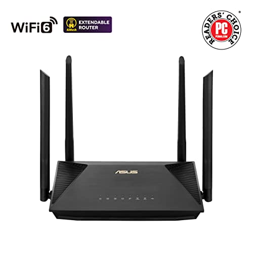 Image of ASUS RT-AX53U Home Office Router (WiFi 6 AX1800, Gigabit, Quad-Core CPU, USB, AiProtection)