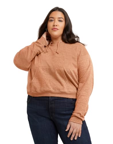 Sweat à capuche court grande taille Hanes Originals pour valoriser les silhouettes en 4X