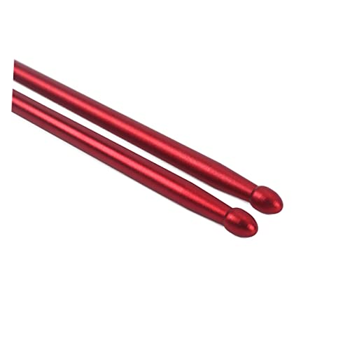 Abaodam 2 pares de baquetas para batería de aleación, para práctica en pad de batería, color rojo oscuro para bateristas miniatura 4