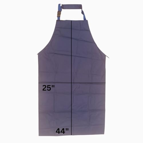Image of Reusable Waterproof Front Apron -, Size 45 inchx23 inch | Poly Rubber Coated Fabric | Tie-Type with Adjustable Neck Buckle