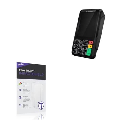 BoxWave Screen Protector Compatible with Castles V3P3 - ClearTouch ImpactShield (2-Pack), Impenetrable Screen Protector Flexible Film