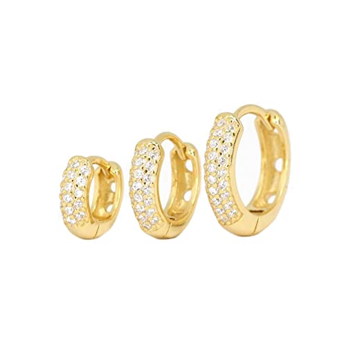 Zircone blanche boucles d'oreilles tige argent cadeau