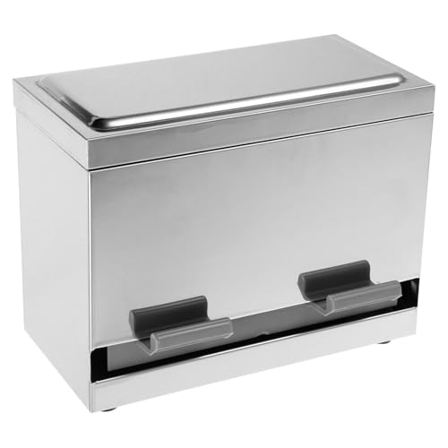 Kichvoe Multi-functional Straw and Chopstick Storage Box Automatic Press Dispenser Stainless Steel Holder for Convenient Dining Needs Restaurants and Homes Large Capacity Storage