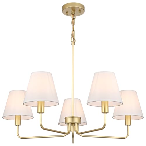 QueeuQ Gold 5-Light Farmhouse Chandelier