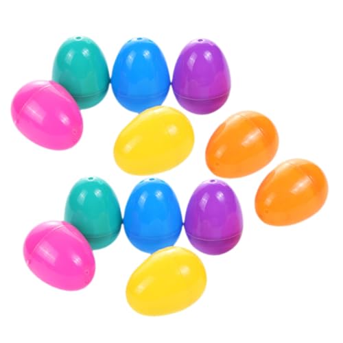 VICASKY 20 huevos de Pascua, decoración de Pascua, bolas rellenables en forma de huevo, cajas de regalo con dulces para Pascua, suministros de plástico