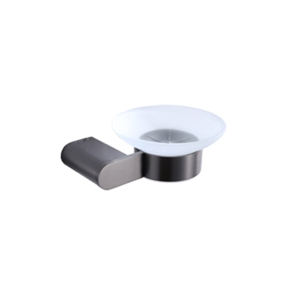 Gunmetal Grey Bathroom Hardware Towel Bar Hanger Paper Holder for Phone Toilet Brush Holder Hook Soap Dish Bathroom Accessories,Paper Holder (Soap Dish)