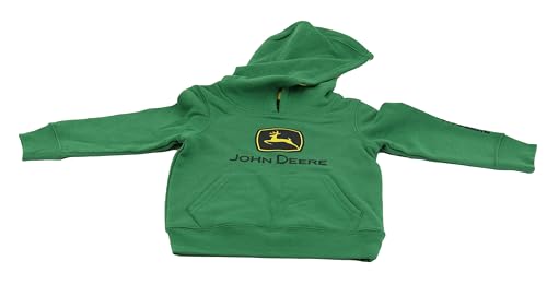 John Deere Green Boys Trademark Logo Fleece Green Hoodie Sizes 8, 10/12, 14/162
