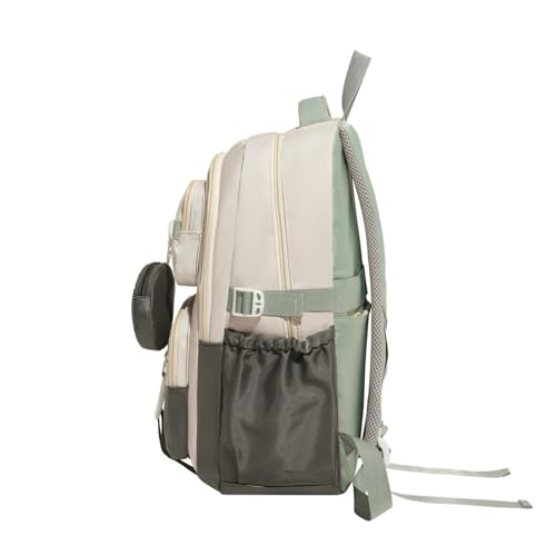 Lightweight Nylon Backpack - Large Capacity Anti-Theft Travel/School Backpack (Unisex) (Green)4