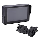 ZDAGELD 1080P Bike Camera Rear View Monitor, 5 Inch AHD Handlebar Mirror Camera with Sunshade, 10000mAh, 110 Wide Angle IR Night Vision, Compatible with Mountain Road E Bikes